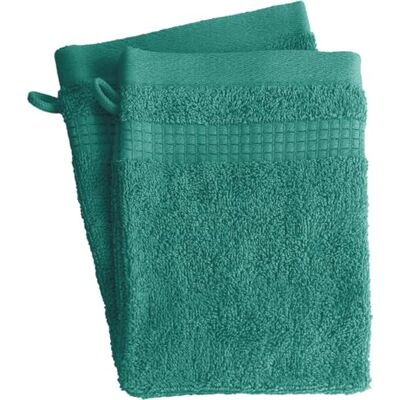 Le linge de Jules Set med 2 toaletthandskar 100% bomull 450 GR/m2 lagungrön Le linge de Jules Set med 2 toaletthandskar 100% bomull 450 GR/m2 lagungrön