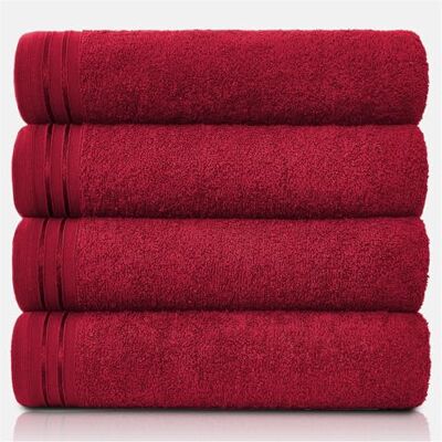 GC GAVENO CAVAILIA stora handdukar badlakan – mycket absorberande egyptisk bomullshandduk set – 4-pack extra mjuk stor badhandduk röd – snabbtorkande badlakan – 450 GSM tvättbara handdukar, 75 x 135 GC GAVENO CAVAILIA stora handdukar badlakan – mycket absorberande egyptisk bomullshandduk set – 4-pack extra mjuk stor badhandduk röd – snabbtorkande badlakan – 450 GSM tvättbara handdukar, 75 x 135