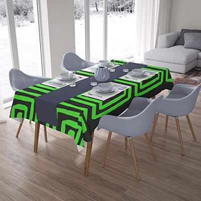 Bonamaison Köksdekoration, bordsduk, neon grön rök, 140 x 200 cm designad och tillverkad i Turkiet Bonamaison Köksdekoration, bordsduk, neon grön rök, 140 x 200 cm designad och tillverkad i Turkiet