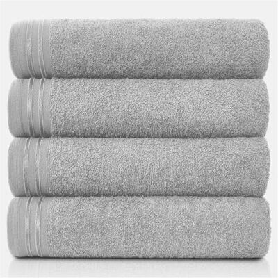 GC GAVENO CAVAILIA stora handdukar badlakan, mycket absorberande egyptisk bomullshandduksset, 4-pack extra mjuk stor badhandduk silver, snabbtorkande badlakan, 450 GSM tvättbara handdukar, 75 x 135 cm GC GAVENO CAVAILIA stora handdukar badlakan, mycket absorberande egyptisk bomullshandduksset, 4-pack extra mjuk stor badhandduk silver, snabbtorkande badlakan, 450 GSM tvättbara handdukar, 75 x 135 cm