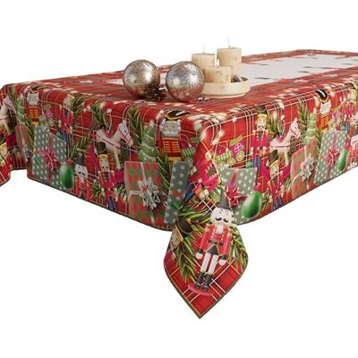 PETTI Artigiani Italiani Natalizia Bordsduk Rektangulär Bordsöverdrag Natalizio Kök Design Soldatini X18-sits (140 x 360 cm) 100% Made in Italy PETTI Artigiani Italiani Natalizia Bordsduk Rektangulär Bordsöverdrag Natalizio Kök Design Soldatini X18-sits (140 x 360 cm) 100% Made in Italy