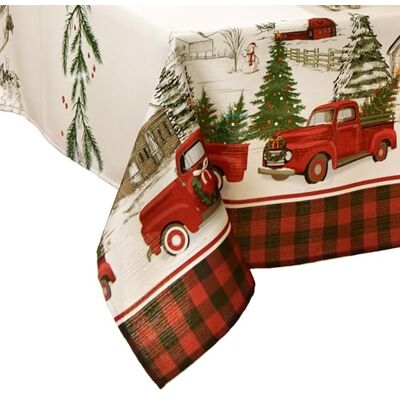 Elrene Home Fashions vintage julgran gård bordsduk, 152 x 305 cm rektangel, multi Elrene Home Fashions vintage julgran gård bordsduk, 152 x 305 cm rektangel, multi