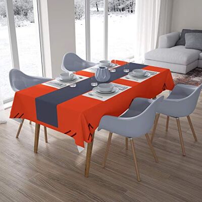 Bonamaison Köksdekoration, bordsduk, orange Bordeux, 140 x 200 cm designad och tillverkad i Turkiet Bonamaison Köksdekoration, bordsduk, orange Bordeux, 140 x 200 cm designad och tillverkad i Turkiet