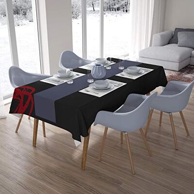 Bonamaison Köksdekoration, bordsduk, röd svart, 140 x 200 cm designad och tillverkad i Turkiet Bonamaison Köksdekoration, bordsduk, röd svart, 140 x 200 cm designad och tillverkad i Turkiet