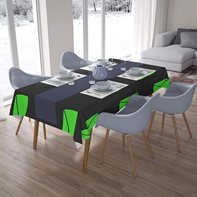 Bonamaison Köksdekoration, bordsduk, neon grön rök, 140 x 200 cm designad och tillverkad i Turkiet Bonamaison Köksdekoration, bordsduk, neon grön rök, 140 x 200 cm designad och tillverkad i Turkiet