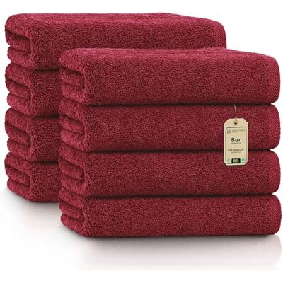 GREEN MARK Textilien GREEN MARK Handdukar – Set med 8 Stycken – 100% Bomull, Mjuka och Mycket Absorberande, Premiumkvalitet för Badrum, Spa och Gym, 50 × 100 cm, Bordeauxröd GREEN MARK Textilien GREEN MARK Handdukar – Set med 8 Stycken – 100% Bomull, Mjuka och Mycket Absorberande, Premiumkvalitet för Badrum, Spa och Gym, 50 × 100 cm, Bordeauxröd