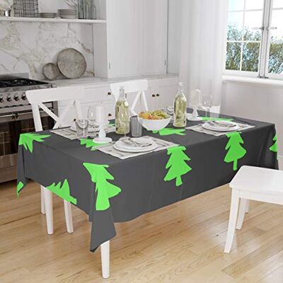 Bonamaison Köksdekoration, bordsduk, neon grön rök, 140 x 160 cm designad och tillverkad i Turkiet Bonamaison Köksdekoration, bordsduk, neon grön rök, 140 x 160 cm designad och tillverkad i Turkiet