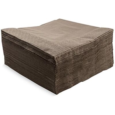 MORIGAMI , Servett i standardstorlek, 1/4-veck, 100 servetter, slät finish med kappa, choklad MORIGAMI , Servett i standardstorlek, 1/4-veck, 100 servetter, slät finish med kappa, choklad