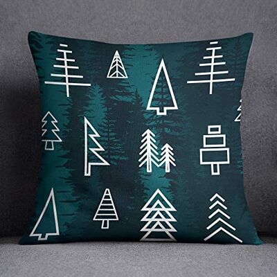 Questo Casa Julgransörngott med osynlig dragkedja, dekorativt kuddfodral, heminredning, för soffa, kafé, storlek: 45 x 45 cm – designad och tillverkad i Turkiet Questo Casa Julgransörngott med osynlig dragkedja, dekorativt kuddfodral, heminredning, för soffa, kafé, storlek: 45 x 45 cm – designad och tillverkad i Turkiet