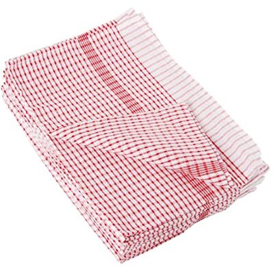 Vogue CC595 Undertorkade tehanddukar, 95% bomull och 5% polyester, röd (paket med 10) Vogue CC595 Undertorkade tehanddukar, 95% bomull och 5% polyester, röd (paket med 10)