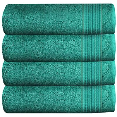 GC GAVENO CAVAILIA Gaveno Cavailia Extra absorberande lyx, ultramjuk New Hampton 100 % ringspunnen bomull badhanddukar, 4-pack, Egyptisk, Aqua, 70 x 120 cm GC GAVENO CAVAILIA Gaveno Cavailia Extra absorberande lyx, ultramjuk New Hampton 100 % ringspunnen bomull badhanddukar, 4-pack, Egyptisk, Aqua, 70 x 120 cm