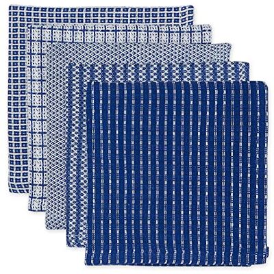 DII 100% bomull, ultraabsorberande, vardagskök, enkel, rolig och söt färg diskduk 30 x 30, kombo presentset med 5 blå DII 100% bomull, ultraabsorberande, vardagskök, enkel, rolig och söt färg diskduk 30 x 30, kombo presentset med 5 blå