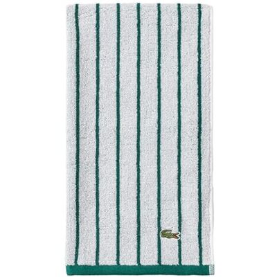Lacoste Centre Mark Towel — 100% Soft Cotton Jacquard Stripe Design, Lightweight, Absorbent & Durable, Quick Drying, Green, 16"x30" Hand Towel Lacoste Centre Mark Towel — 100% Soft Cotton Jacquard Stripe Design, Lightweight, Absorbent & Durable, Quick Drying, Green, 16"x30" Hand Towel