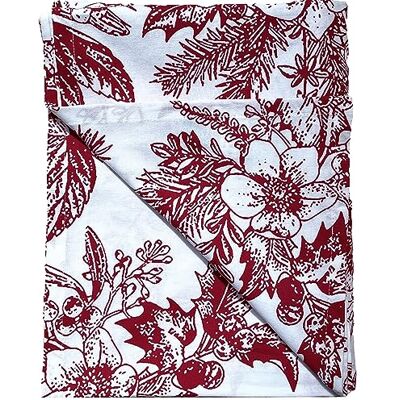 Ragged Rose Jul bordskoth, 100% bomull vanlig väv, röd, stor storlek 140 x 230 cm Ragged Rose Jul bordskoth, 100% bomull vanlig väv, röd, stor storlek 140 x 230 cm