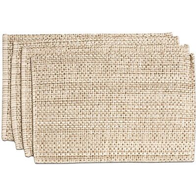Sweet Home Collection Söt hem kollektion trender två toner 100% bomull vävd bordstablett 13" x 19" Eggshell, 4-pack Sweet Home Collection Söt hem kollektion trender två toner 100% bomull vävd bordstablett 13" x 19" Eggshell, 4-pack