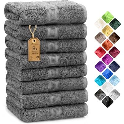 NatureMark HT0842 Bomullshanddukar - 8 stk, 50x100 cm - Mjuka & Snygga NatureMark HT0842 Bomullshanddukar - 8 stk, 50x100 cm - Mjuka & Snygga