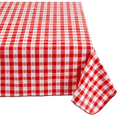 Winco TBCO-90R rutig bordsduk, 52 cm x 90 cm, röd Winco TBCO-90R rutig bordsduk, 52 cm x 90 cm, röd
