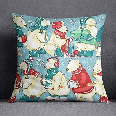 Questo Casa Julgransörngott med osynlig dragkedja, dekorativt kuddfodral, heminredning, för soffa, kafé, storlek: 45 x 45 cm – designad och tillverkad i Turkiet Questo Casa Julgransörngott med osynlig dragkedja, dekorativt kuddfodral, heminredning, för soffa, kafé, storlek: 45 x 45 cm – designad och tillverkad i Turkiet