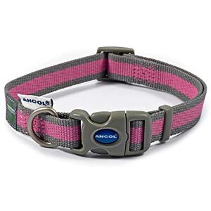 Ancol - Återvunna flaskor - Rosa och Grå - Stor - Halsband Ancol - Återvunna flaskor - Rosa och Grå - Stor - Halsband
