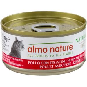 almo nature HFC Natural kyckling och lever våt kattmat för vuxna: 24 burkar med 70 g almo nature HFC Natural kyckling och lever våt kattmat för vuxna: 24 burkar med 70 g