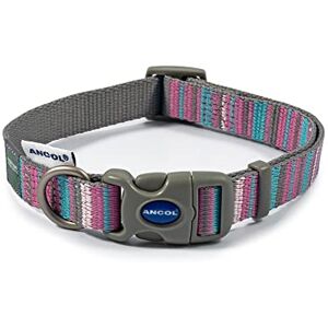 Ancol Rosa Candy Stripe Halsband - Stor (45-70cm) - Hundenhalsband Ancol Rosa Candy Stripe Halsband - Stor (45-70cm) - Hundenhalsband