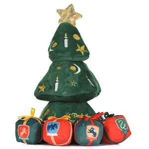 Harry Potter Holiday Tree Grävleksak för hundar, 36 cm, julgransdesign med plyschpaket från Hogwarts elevhem, med pipljud, leksaker för hundar Harry Potter Holiday Tree Grävleksak för hundar, 36 cm, julgransdesign med plyschpaket från Hogwarts elevhem, med pipljud, leksaker för hundar