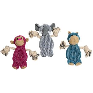 JACK AND VANILLA , Mjuka elefant-, flod- och apformade gosedjur för hundar och katter, perfekt för kramar och lek, 18 cm, ljusa färger, för alla raser JACK AND VANILLA , Mjuka elefant-, flod- och apformade gosedjur för hundar och katter, perfekt för kramar och lek, 18 cm, ljusa färger, för alla raser