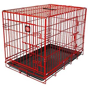 Dog Life JAMES & STEEL My Pet Dog Crate, 24 Inch, Röd Dog Life JAMES & STEEL My Pet Dog Crate, 24 Inch, Röd