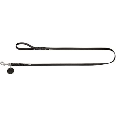 Hunter SOLID EDUCATION hundkoppel läder, flätad, robust, mjuk, handrem, 1,6 x 150 cm, svart Hunter SOLID EDUCATION hundkoppel läder, flätad, robust, mjuk, handrem, 1,6 x 150 cm, svart