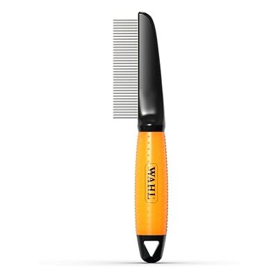 Wahl Grooming Comb – Pälskam för hundar och katter, pälsvårdsredskap för husdjur, drar minimalt, rostfria tänder, gelhandtag, orange Wahl Grooming Comb – Pälskam för hundar och katter, pälsvårdsredskap för husdjur, drar minimalt, rostfria tänder, gelhandtag, orange