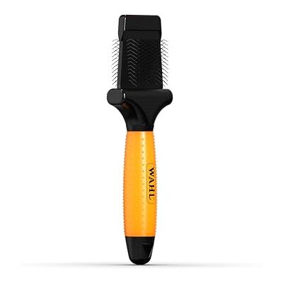 Wahl Dual-Sided Slicker Brush flexibelt huvud, borste för pälsvård, avtagbara borstdynor, tar bort tovor och skräp, bekvämt handtag, orange Wahl Dual-Sided Slicker Brush flexibelt huvud, borste för pälsvård, avtagbara borstdynor, tar bort tovor och skräp, bekvämt handtag, orange