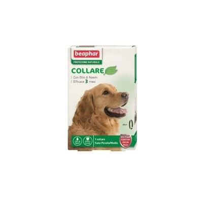 beaphar Naturligt skydd, justerbart sköldhalsband för medium hund, med neemolja, upp till 3 månaders skydd, 65 cm beaphar Naturligt skydd, justerbart sköldhalsband för medium hund, med neemolja, upp till 3 månaders skydd, 65 cm