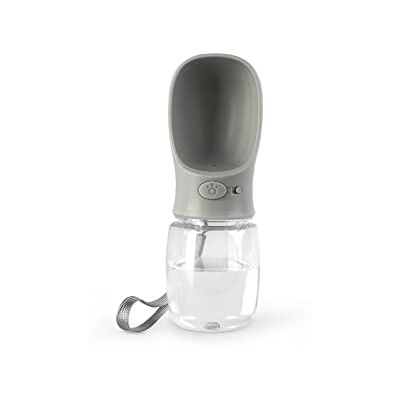 lionto Vattenflaska för hundar & katter, 350 ml, bärbar & läckagesäker dricksflaska i livsmedelssäker ABS-plast med lås, diskmaskinssäker, perfekt för resor, grå lionto Vattenflaska för hundar & katter, 350 ml, bärbar & läckagesäker dricksflaska i livsmedelssäker ABS-plast med lås, diskmaskinssäker, perfekt för resor, grå