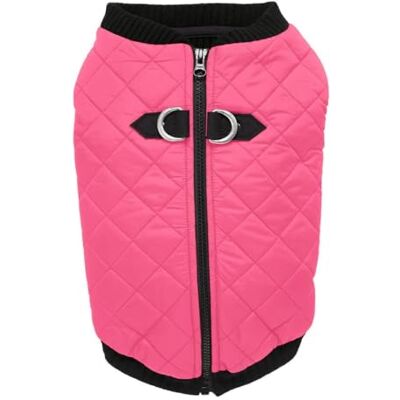 GOOBY – mode väst, liten hund tröja bomberjacka kappa med töjbart bröst, Small chest (~11.5"), Rosa GOOBY – mode väst, liten hund tröja bomberjacka kappa med töjbart bröst, Small chest (~11.5"), Rosa