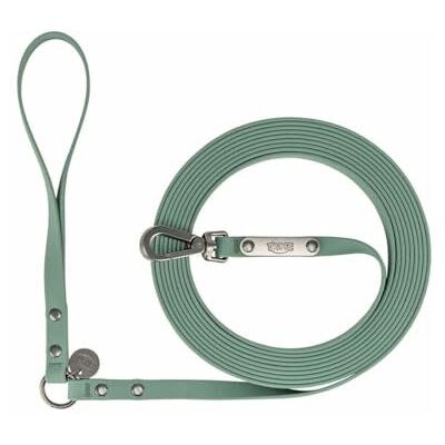 TRIXIE Bogserlina stadsstil, S-M, 10 m/13 mm, salvia – PVC-belagt hundkoppel för små hundar, vattenavvisande och halkfritt med handledsrem – 2073419 TRIXIE Bogserlina stadsstil, S-M, 10 m/13 mm, salvia – PVC-belagt hundkoppel för små hundar, vattenavvisande och halkfritt med handledsrem – 2073419