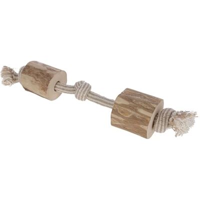 Kerbl Pet Hantel M, Jute/Bomull, Med Kaffeträ, 35 cm Kerbl Pet Hantel M, Jute/Bomull, Med Kaffeträ, 35 cm