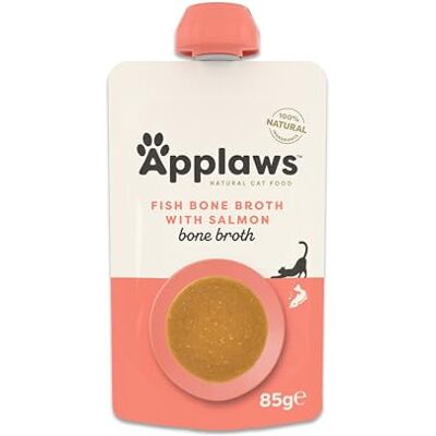 Applaws 100% naturlig våt kattmat – fiskbuljong med lax, påsar med dispenser 85 g Applaws 100% naturlig våt kattmat – fiskbuljong med lax, påsar med dispenser 85 g
