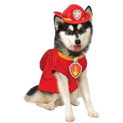 Rubie's officiella Paw Patrol Marshall hunddräkt för husdjur, storlek: Liten hals till svans 28 cm, bröst 35,56 cm Rubie's officiella Paw Patrol Marshall hunddräkt för husdjur, storlek: Liten hals till svans 28 cm, bröst 35,56 cm