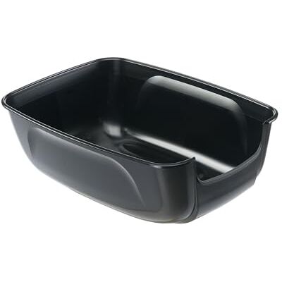Ferplast Kattlåda XXL, öppen kattlåda, extra stor, av plast, för stor katt, L 67 × B 49 × H 24 cm, svart Ferplast Kattlåda XXL, öppen kattlåda, extra stor, av plast, för stor katt, L 67 × B 49 × H 24 cm, svart