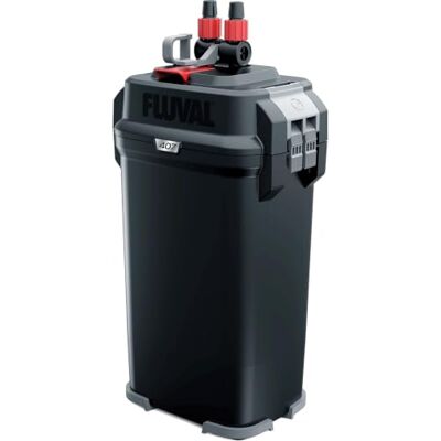 Fluval Ytterfilter, Svart, 400 l Högpresterande filter, viskande tyst eTEC-teknik och 25 % tystare drift, tillverkad i Europa, inkl. media Fluval Ytterfilter, Svart, 400 l Högpresterande filter, viskande tyst eTEC-teknik och 25 % tystare drift, tillverkad i Europa, inkl. media