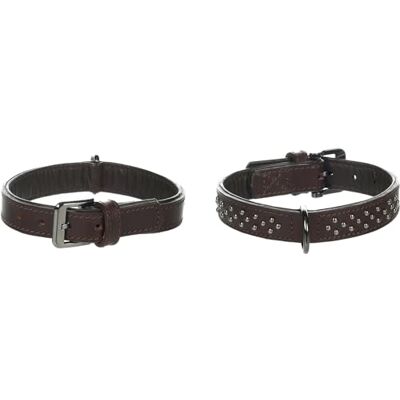 Flamingo Halsband Denver + smycken brun L 41–50 cm 35 mm Flamingo Halsband Denver + smycken brun L 41–50 cm 35 mm