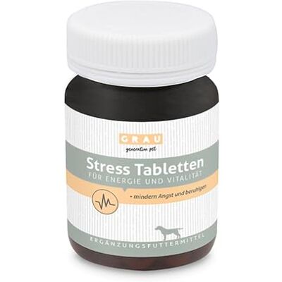 Grau Grå – originalet – stresstabletter, naturlig avkoppling, med valeriana, sömnbär och vitamin B-komplex, 1-pack (1 x 120 styck), kompletterande foder för hundar Grau Grå – originalet – stresstabletter, naturlig avkoppling, med valeriana, sömnbär och vitamin B-komplex, 1-pack (1 x 120 styck), kompletterande foder för hundar