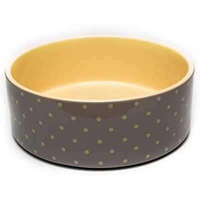 Petface grå fläckar keramisk skål, 13cm, grå/vit Mikrovågsugns- och diskmaskinssäker, lätt design, snygga grå prickar, för små till medelstora hundar och katter Petface grå fläckar keramisk skål, 13cm, grå/vit Mikrovågsugns- och diskmaskinssäker, lätt design, snygga grå prickar, för små till medelstora hundar och katter