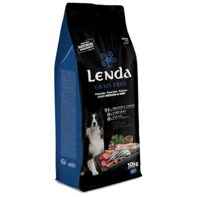 Lenda Kornfri fisk och krill 10 kg – högt allergiframkallande foder i kött utan spannmål för hundar – utan spannmål och potatis för matsmältning – med probiotika och kondroprotektorer för leder Lenda Kornfri fisk och krill 10 kg – högt allergiframkallande foder i kött utan spannmål för hundar – utan spannmål och potatis för matsmältning – med probiotika och kondroprotektorer för leder