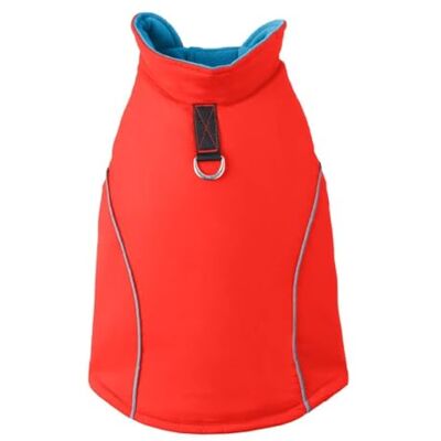 GOOBY kallt väder fleecefodrad sport hund väst med reflekterande foder, Large chest (~18.5"), Orange GOOBY kallt väder fleecefodrad sport hund väst med reflekterande foder, Large chest (~18.5"), Orange