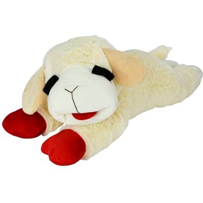 Multipet 's hundleksak, Lamm Chop Jumbo, plysch, 61 cm, vit Multipet 's hundleksak, Lamm Chop Jumbo, plysch, 61 cm, vit