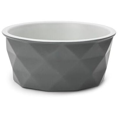 lionto Matskål i keramik med halkfri silikonbotten, 1900 ml, robust och luktfri skål, lätt att rengöra, ergonomisk design, vattenskål för hundar & katter, grå lionto Matskål i keramik med halkfri silikonbotten, 1900 ml, robust och luktfri skål, lätt att rengöra, ergonomisk design, vattenskål för hundar & katter, grå