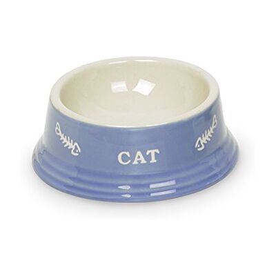 Nobby Katt keramisk skål "CAT" ljusblå/beige Ø 14 x 4,8 cm Nobby Katt keramisk skål "CAT" ljusblå/beige Ø 14 x 4,8 cm