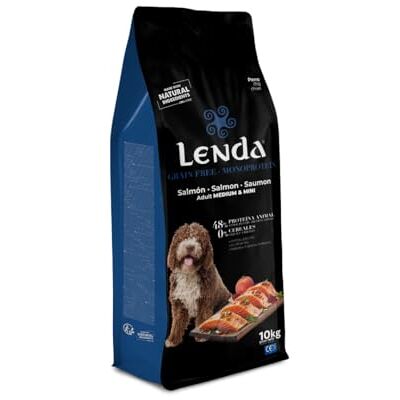 Lenda Grain Free lax 10 kg, hypoallergeniskt monoproteinfoder för hundar utan spannmål Kornfritt foder för känslig matning, med probiotika och kondroprotektorer för leder Lenda Grain Free lax 10 kg, hypoallergeniskt monoproteinfoder för hundar utan spannmål Kornfritt foder för känslig matning, med probiotika och kondroprotektorer för leder