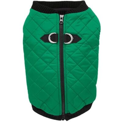 GOOBY – mode väst, liten hund tröja bomberjacka kappa med töjbart bröst, X-Small chest (~9.5"), gRÖN GOOBY – mode väst, liten hund tröja bomberjacka kappa med töjbart bröst, X-Small chest (~9.5"), gRÖN